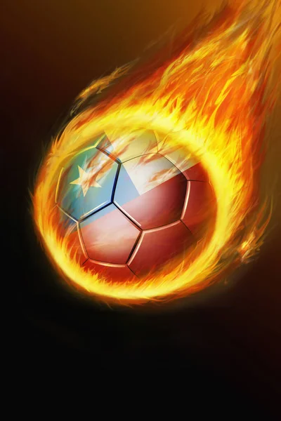 Vlammende Chili Voetbal — Stockfoto
