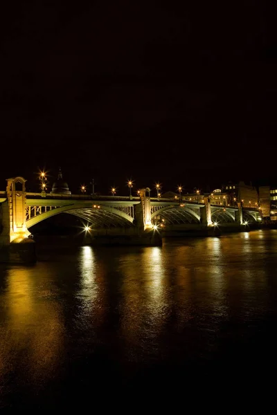 Southwark Bridge Londres Noite — Fotografia de Stock