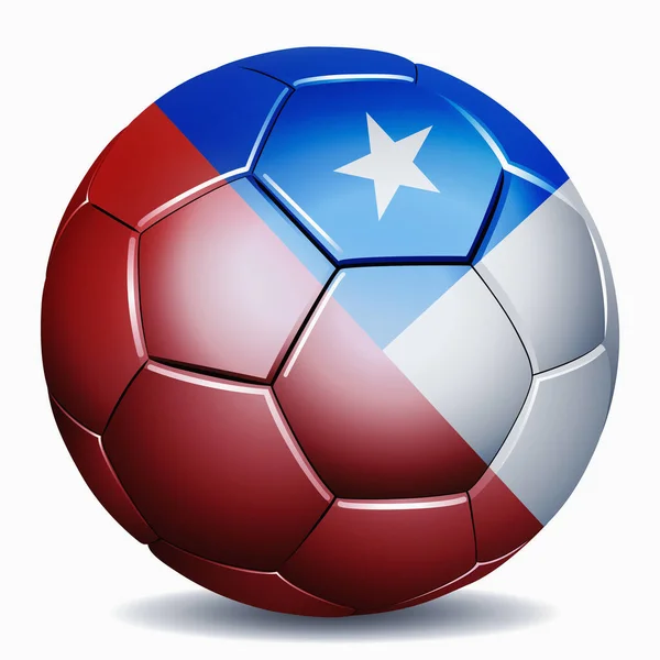 Флаг Чили Футболу — стоковое фото