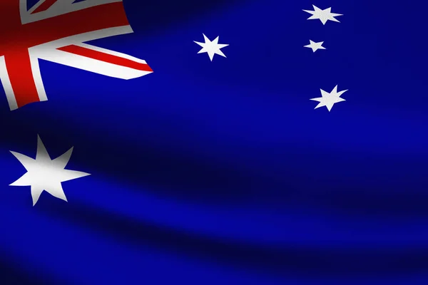 Australia Flag Waving Banner — Stock Photo, Image