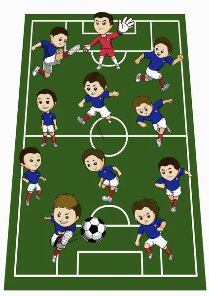 Illustration Der Mannschaftsbildung Frankreich — Stockfoto