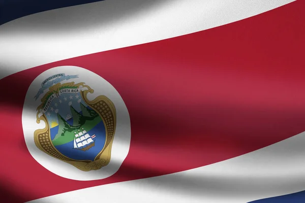 Costa Rica Flagga Viftande Banner — Stockfoto