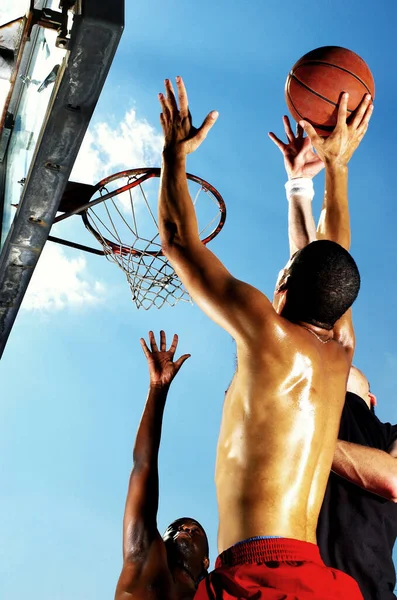 Man Trying Stop His Opponent Shooting — Stock Photo, Image