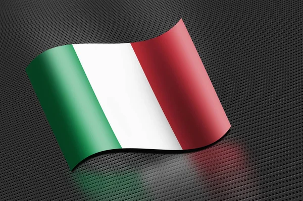 Прапор Італії Який Розмахує Прапором — стокове фото