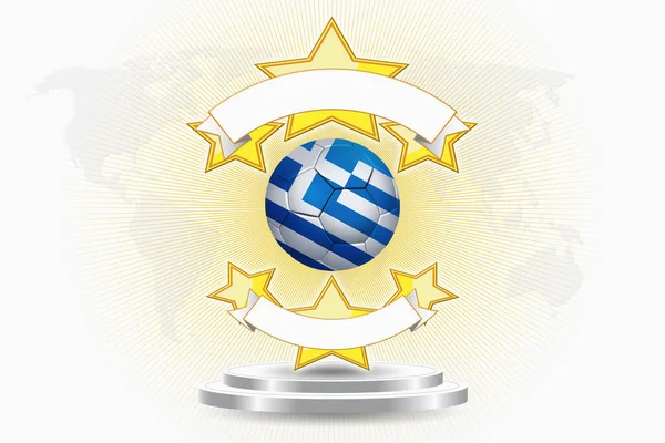 Ελλάδα Έμβλημα Μπάλα Ποδοσφαίρου — Φωτογραφία Αρχείου