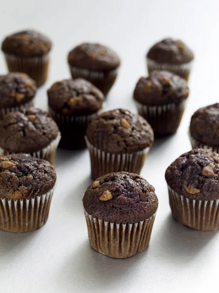 Vista Vicino Dei Mini Muffin Cioccolato — Foto Stock