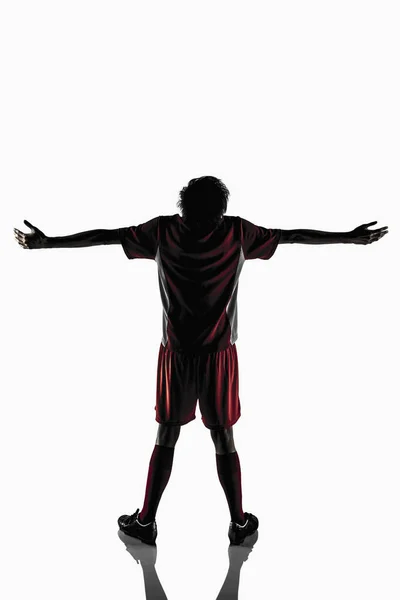 Kolları Açık Bir Futbolcu — Stok fotoğraf