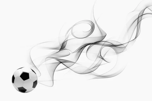 Soccer Ball Smoke Effect — Stock Photo, Image