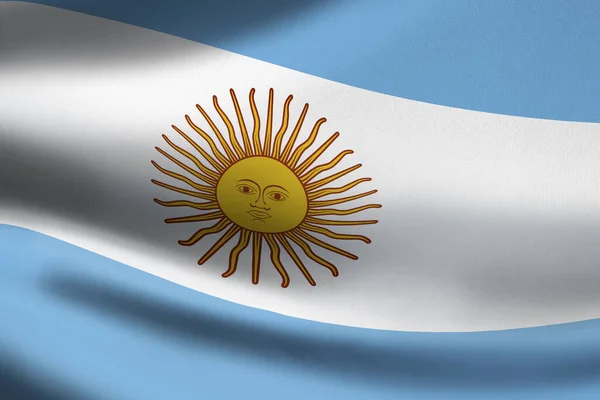 Bandiera Argentina Sventola Bandiera — Foto Stock