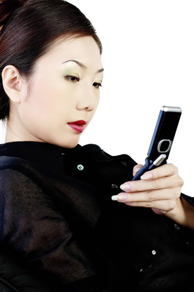 Businesswoman Using Cellular Phone — Stock Photo, Image