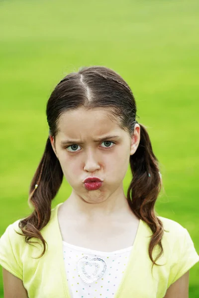 Ragazza Che Una Faccia — Foto Stock