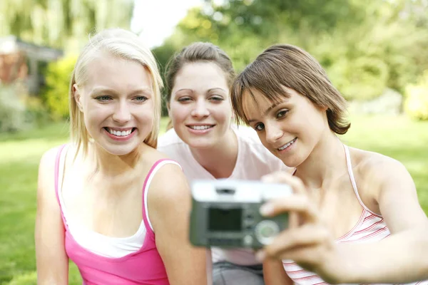 Girls Taking Pictures Themselves Royalty Free Stock Photos