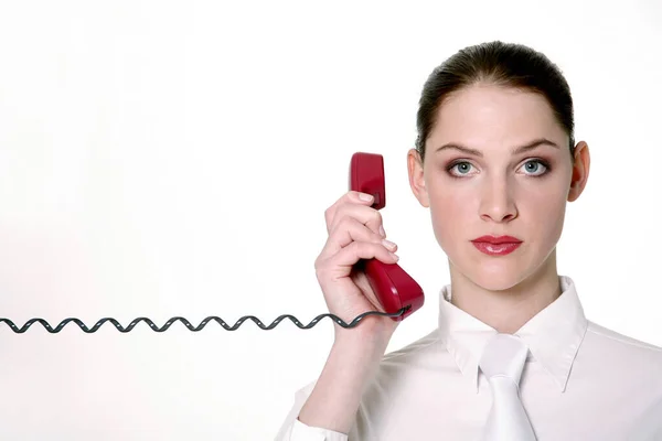 Mujer Negocios Hablando Por Teléfono — Foto de Stock