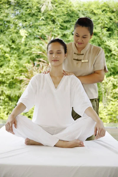 Woman Enjoying Body Massage — Stock Photo, Image