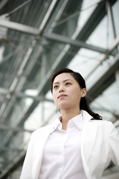 Businesswoman Staring Blankly Space — Stock Photo, Image