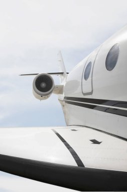 Özel uçak yakın çekim görüntüsü