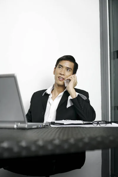 Empresario Hablando Por Teléfono — Foto de Stock