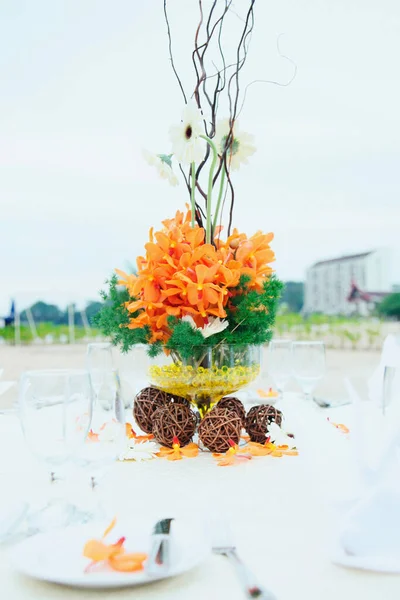 Düğün Töreni Için Masa Ayarları — Stok fotoğraf