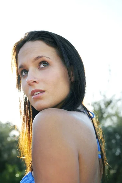 Young Woman Deep Thought — Stock Photo, Image