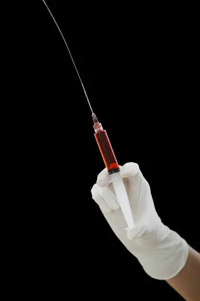 Hand Holding Syringe — Stock Photo, Image