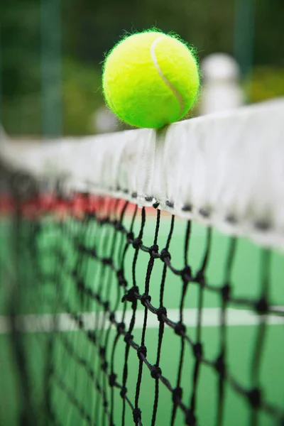 Bola Tênis Rede Tênis — Fotografia de Stock