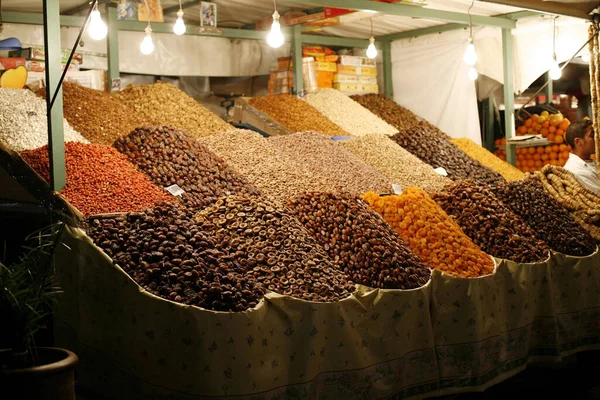 Frutas Secas Nozes Banca Mercado — Fotografia de Stock