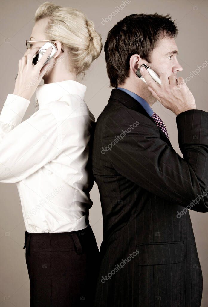 Business people talking on the phone