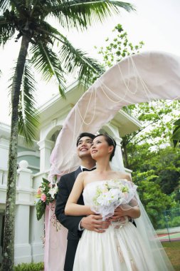 Gelin ve damat düğün töreninde