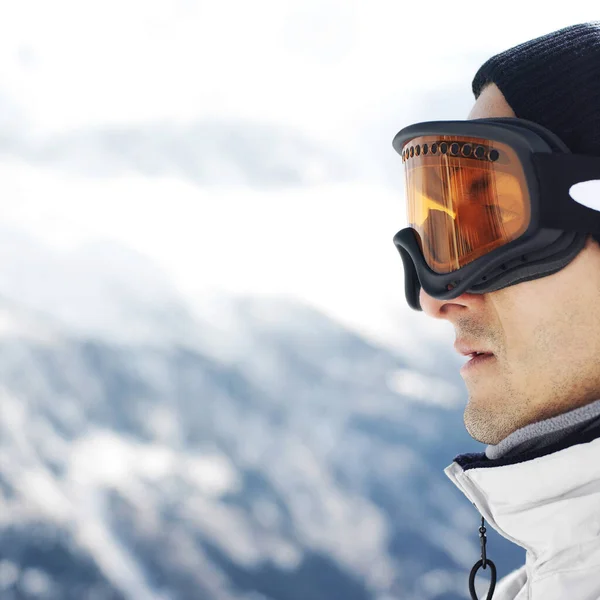 Homme Vêtements Chauds Lunettes Ski — Photo