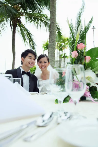 Bride Groom Wedding Reception — Stock Photo, Image
