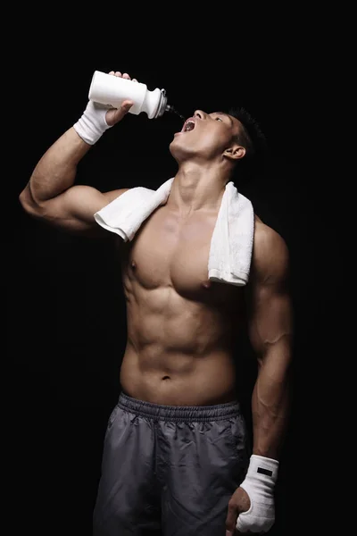 Asiático Hombre Con Muscular Construir —  Fotos de Stock