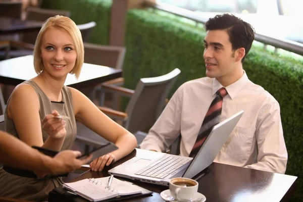 Businesswoman Paying Credit Card — Stock Photo, Image