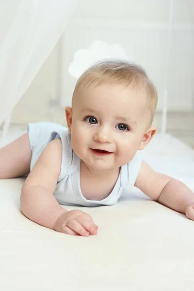 Baby Boy Smiling Happily — Stock Photo, Image