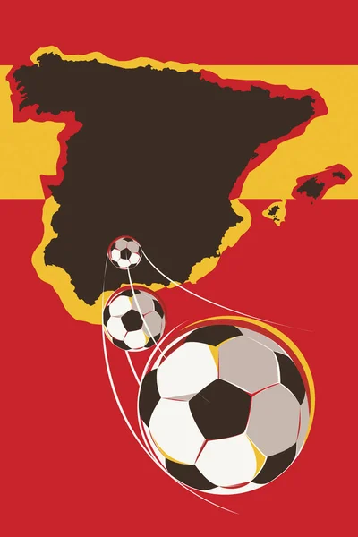 Γεωγραφία Της Ισπανικής Ποδοσφαιρικής Ομάδας Διανυσματική Απεικόνιση — Διανυσματικό Αρχείο