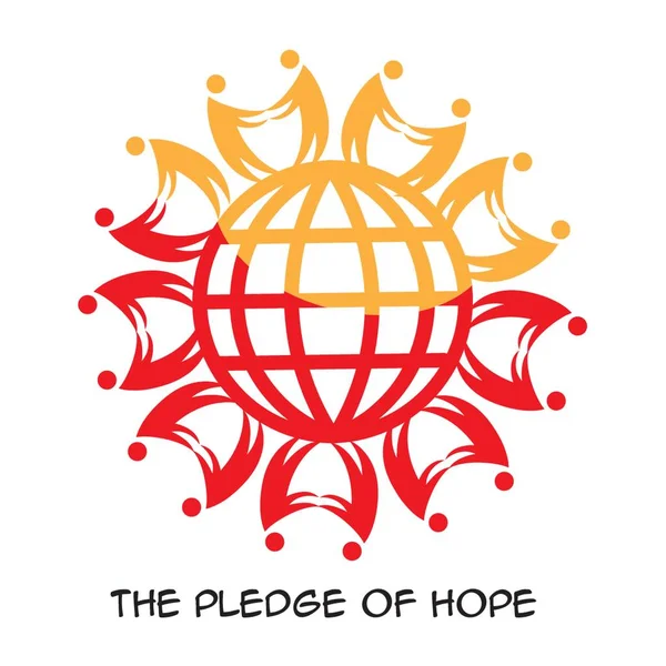 Hope Logó Ígérete Szökőár Enyhítésére Erőfeszítések Charity Drive 2011 Japán — Stock Vector