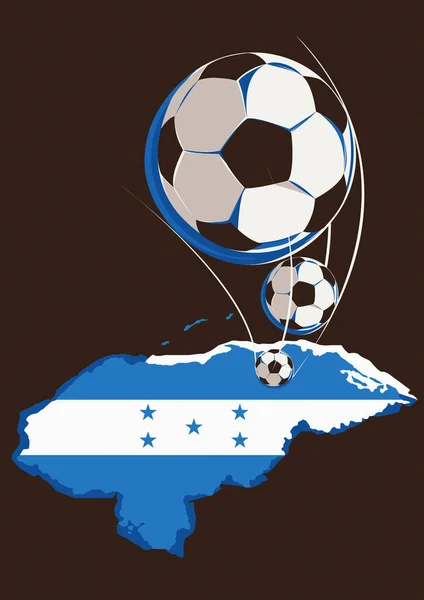 Geographie Der Fußballmannschaft Von Honduras Vektorillustration — Stockvektor