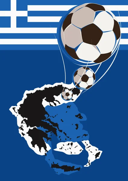 Geografía Grecia Equipo Fútbol Vector Ilustración — Vector de stock