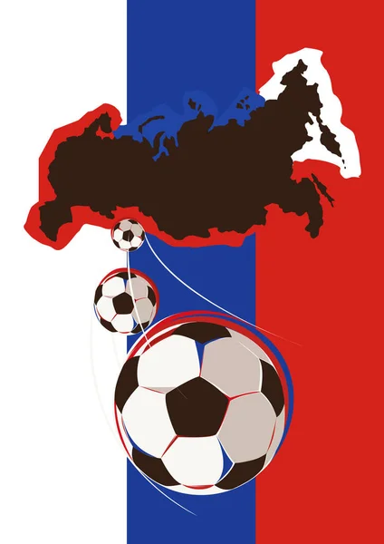 Geography Russia Soccer Team Vector Illustration — Stock Vector