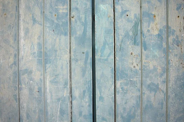 Wood Panels Painted Blue Close View — Stock Photo, Image