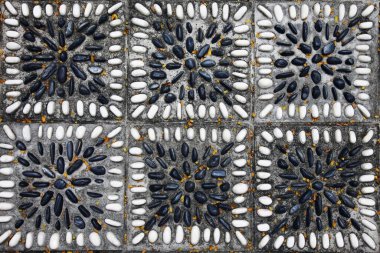 Çakıl taşı kaldırım yakın çekim görüntüsü