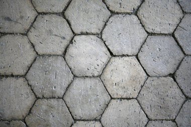 Dekoratif kaldırım yakın çekim görünümü