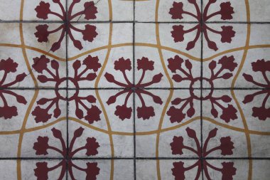 Duvara yakın görüntüdeki fayanslar