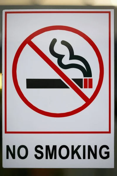 Não Fumar Sinal Close Vista — Fotografia de Stock
