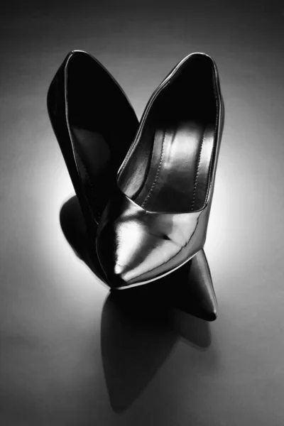 Μαύρα Ψηλοτάκουνα Παπούτσια — Φωτογραφία Αρχείου