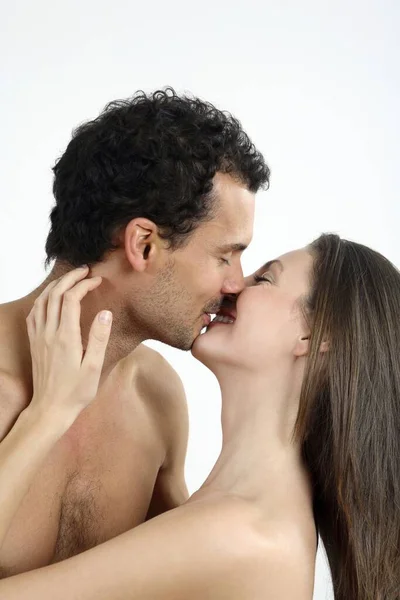 Homem Mulher Beijando — Fotografia de Stock
