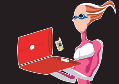 Geleceksel animasyon vektör çizimi