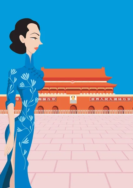 Ilustrasi Vektor Animasi Oriental - Stok Vektor