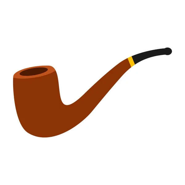 Smoking pipe icon in flat style isolated on white background. Vector illustration — Stock Vector