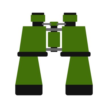 Dürbün simgesi beyaz arkaplanda izole edildi. Alan Gözlüğü Vektör illüstrasyonu