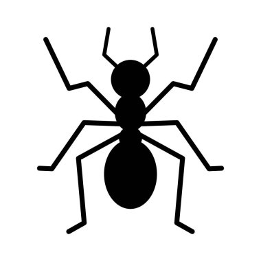 Beyaz arkaplanda karınca simgesi izole edildi. Vektör illüstrasyonu